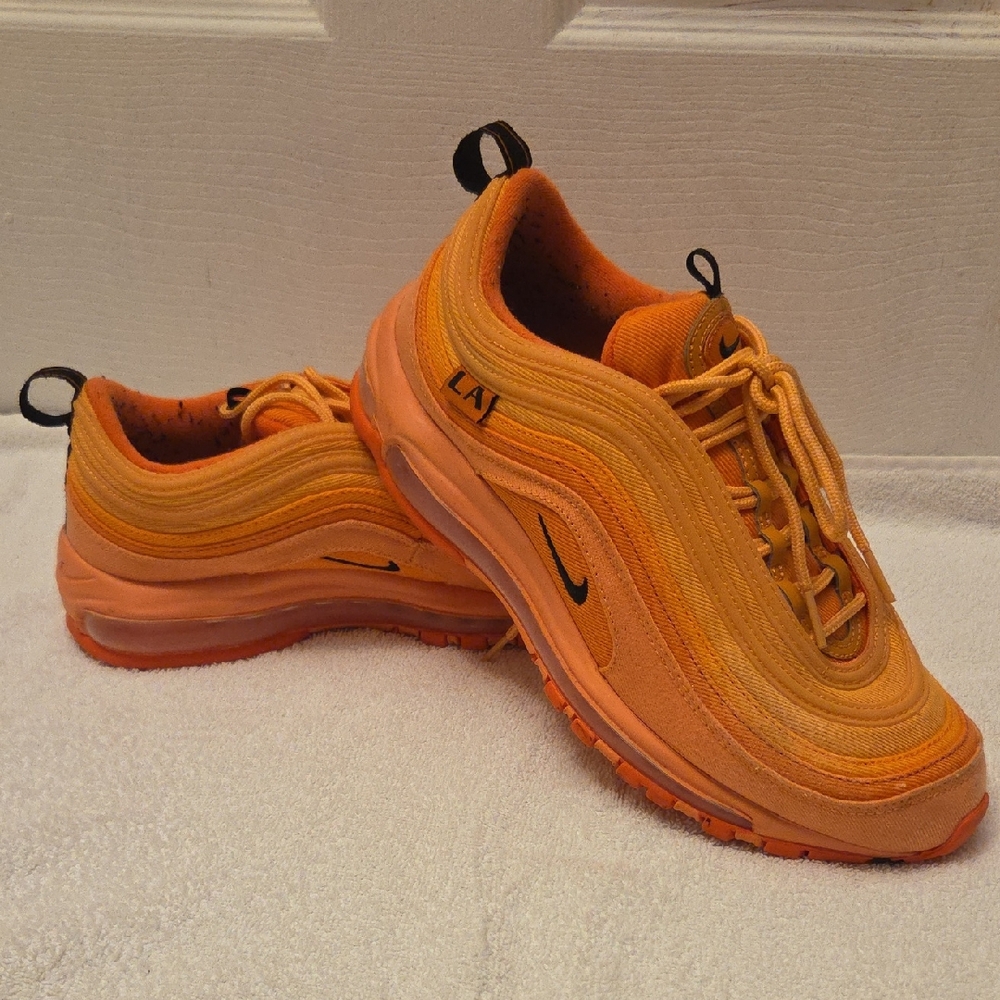 Nike Orange Air Max 90 Athletic Shoes